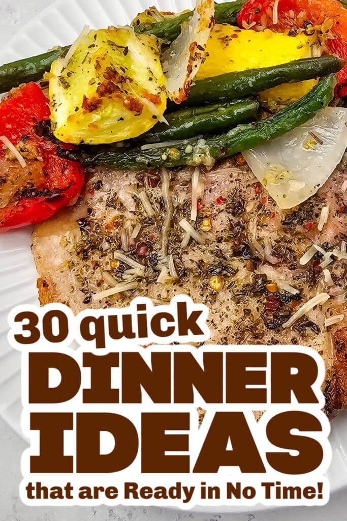 quick dinner ideas -Sheet Pan Italian Pork Chops copy