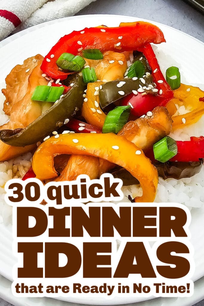 quick dinner ideas -Sheet Pan Teriyaki Chicken and Peppers copy