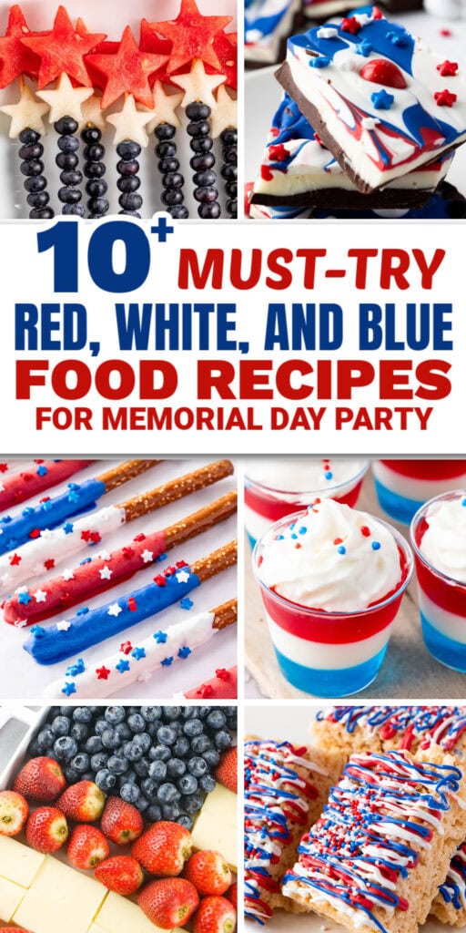 red, white, and blue recipes