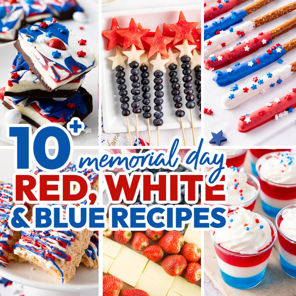 red, white, and blue recipes featured image