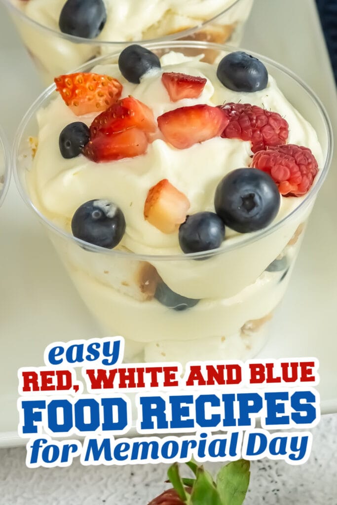 red, white and blue recipes for memorial day - Red, White & Blue Trifles copy