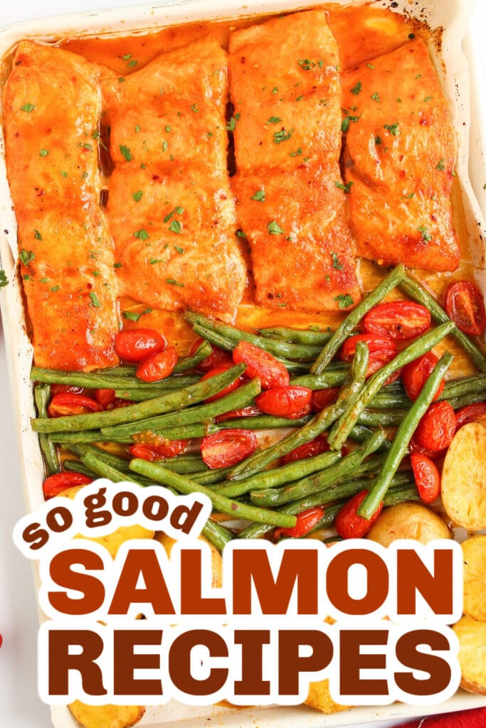 salmon recipes - Sheet Pan Maple Glazed Salmon with Roasted Vegetables