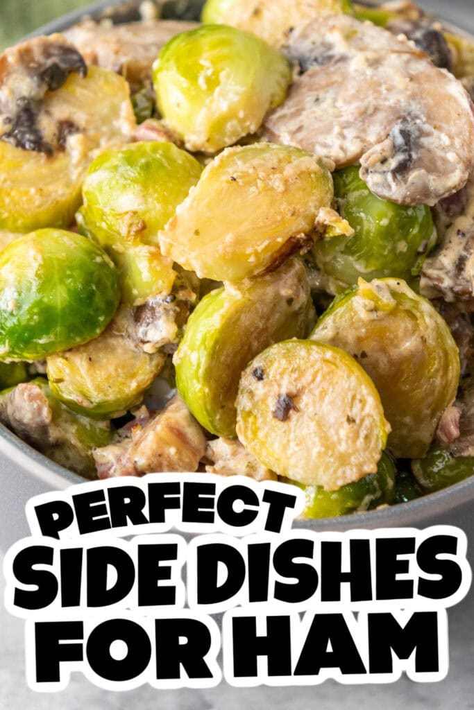 side dishes for ham - Creamy Brussels Sprouts with Pancetta