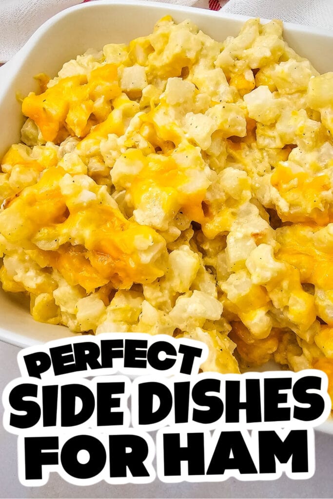 side dishes for ham - Crockpot Creamy and Cheesy Potatoes (1)