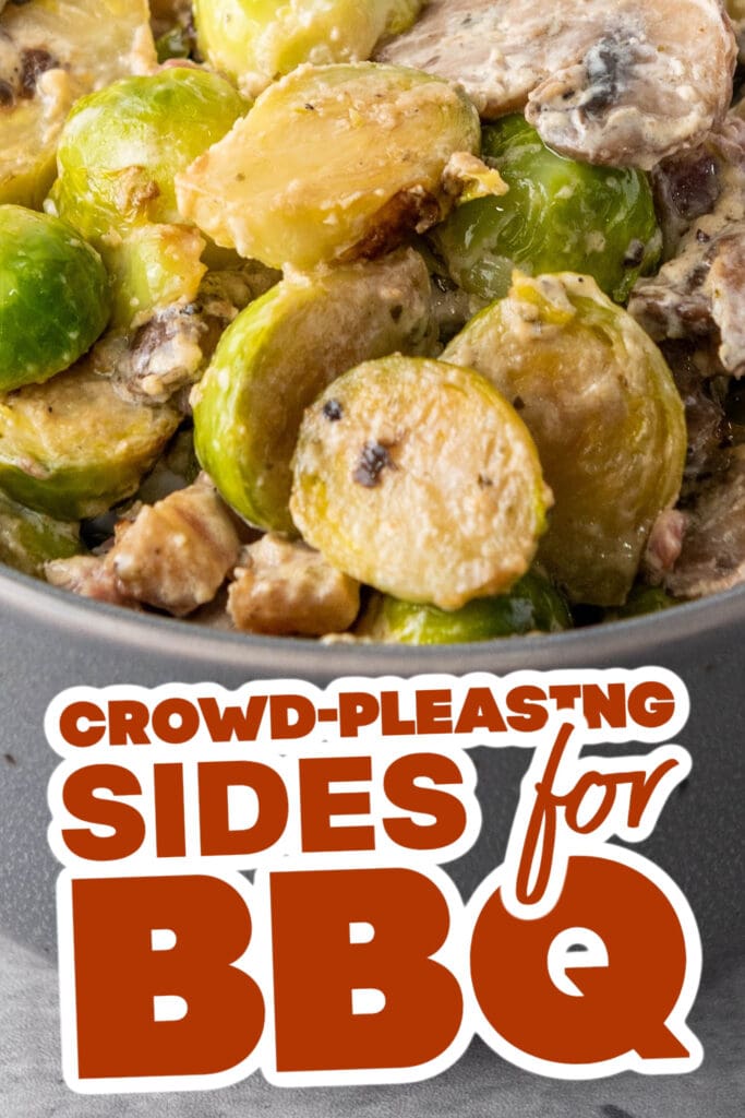 sides for BBQ - Creamy Brussels Sprouts with Pancetta