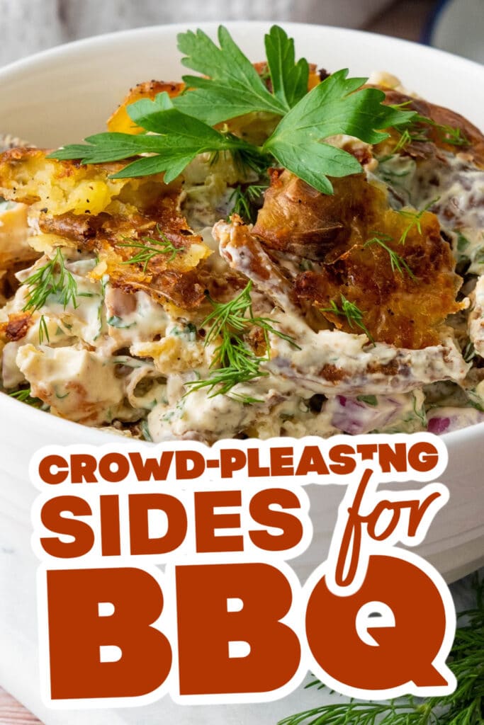 sides for BBQ - Smashed Potato Salad