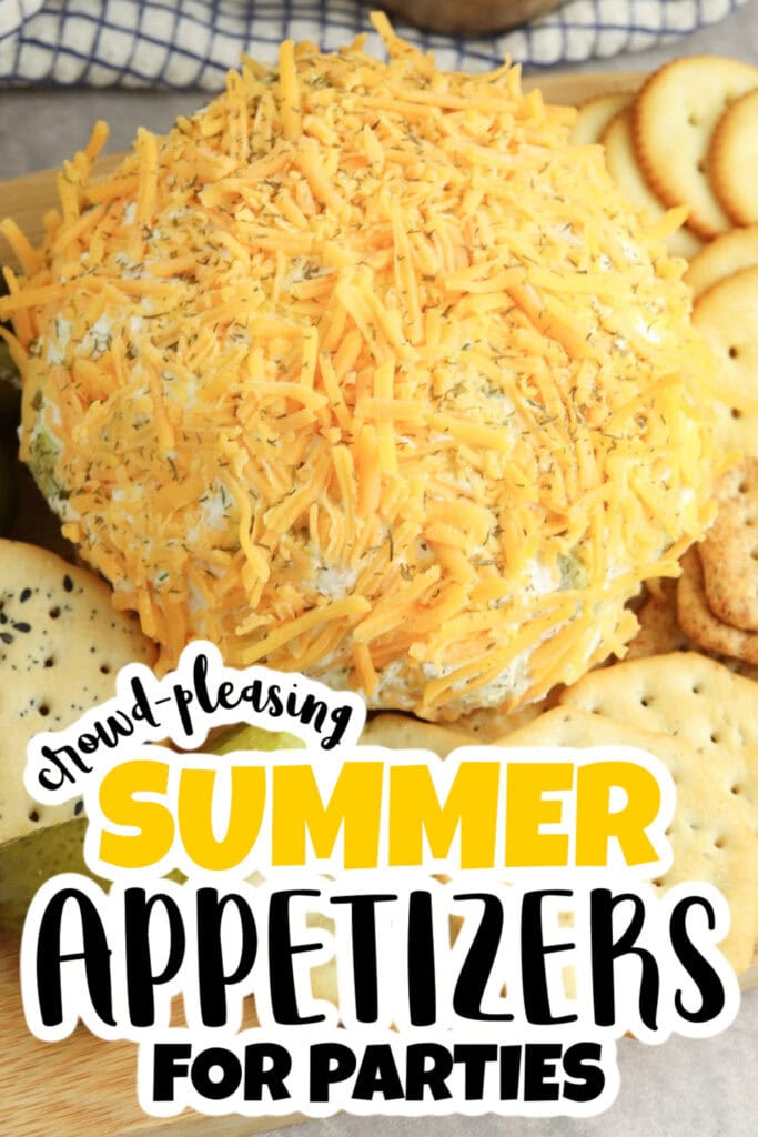 summer appetizers - Cheddar Pickle Cheese Ball copy