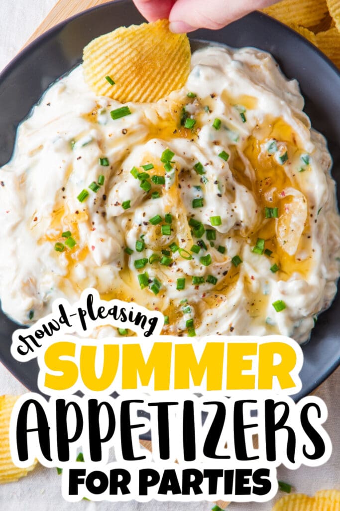 summer appetizers - French Onion Dip copy