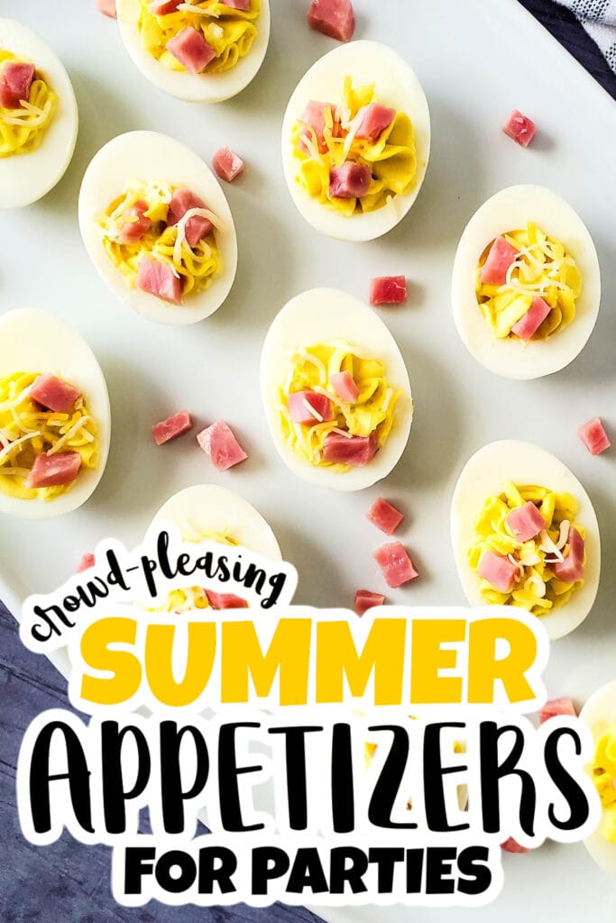 summer appetizers - Ham and Cheese Deviled Eggs copy