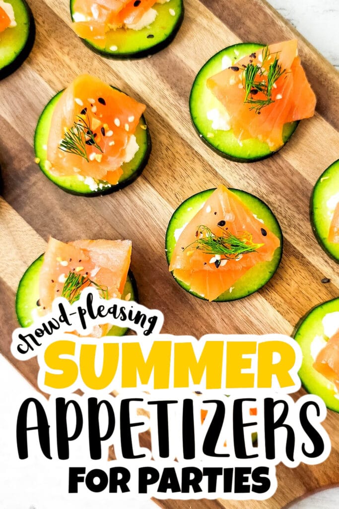 summer appetizers - Light Salmon Cucumber Bites copy