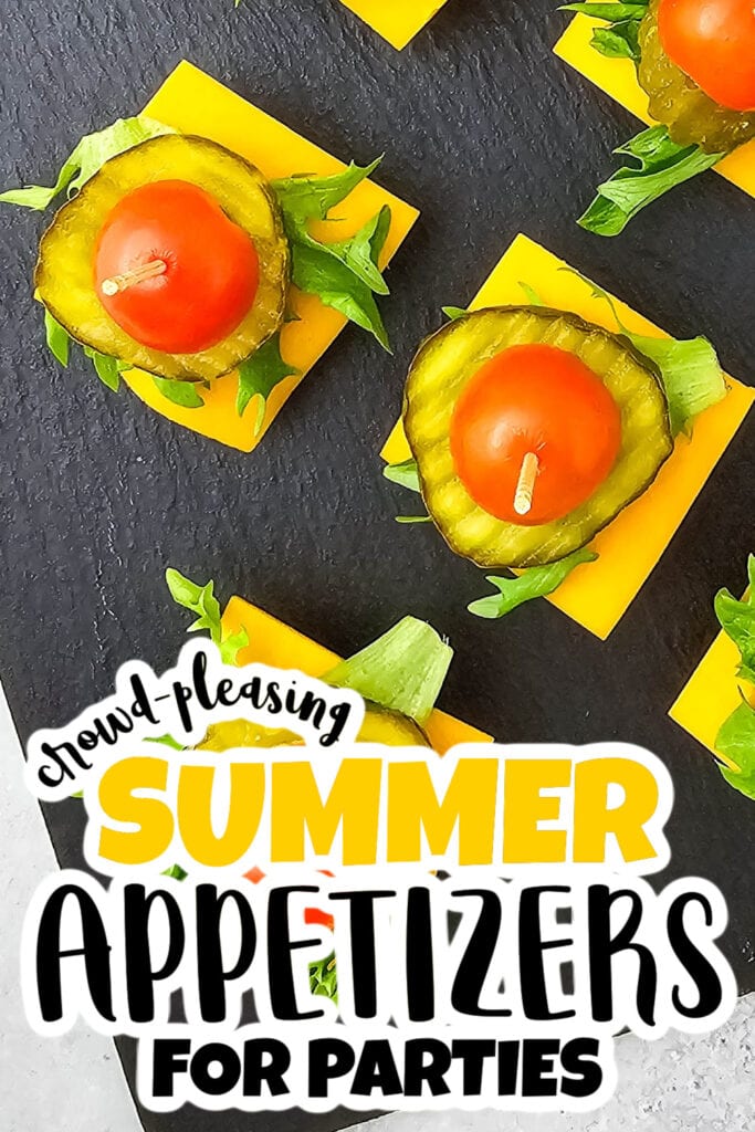 summer appetizers - Mini Cheeseburger Bites on Toothpicks copy