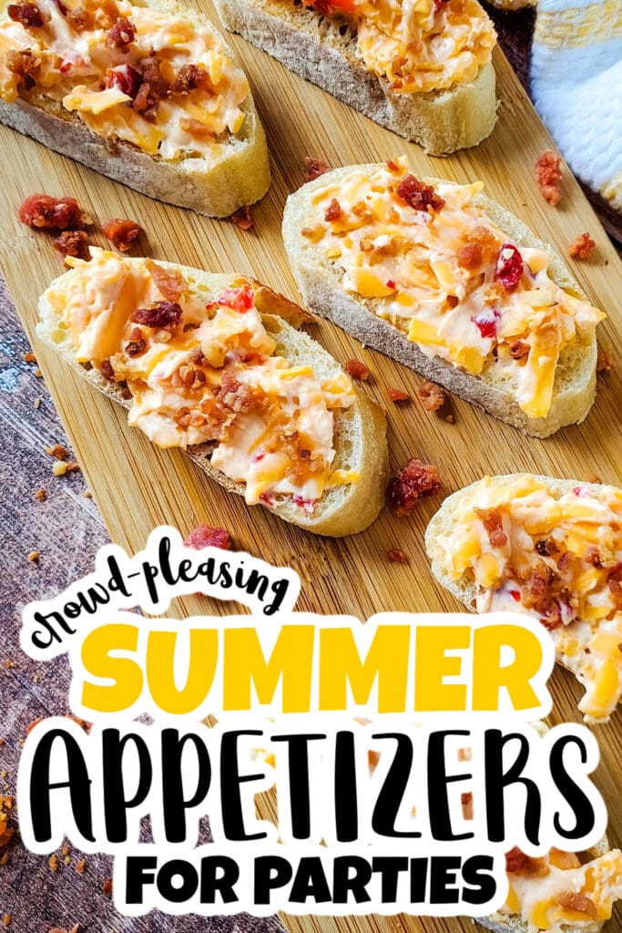 summer appetizers - Pimento and Cheese Bacon Crostini copy