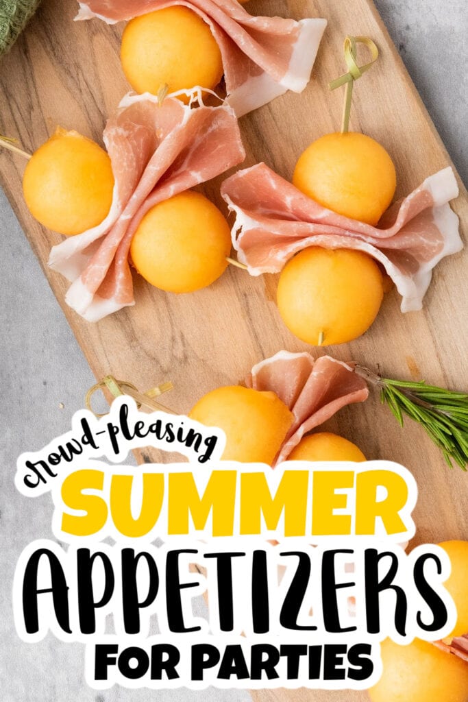 summer appetizers - Refreshing Cantaloupe and Prosciutto Skewers copy