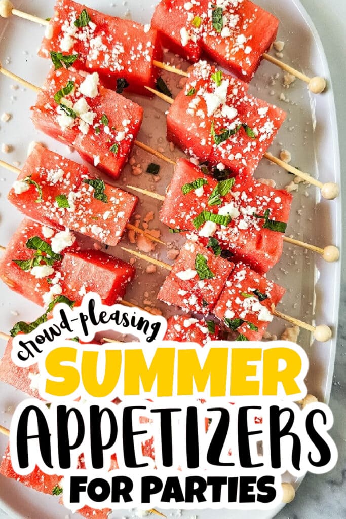 summer appetizers - Watermelon Feta Skewers copy