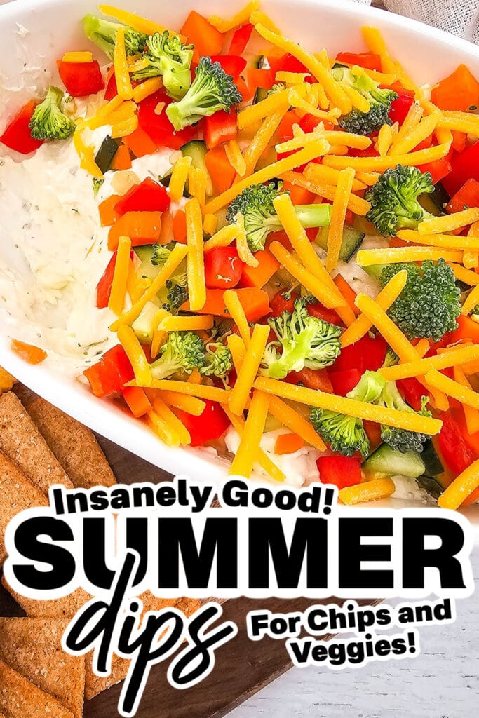 summer dips - Veggie Pizza Dip copy