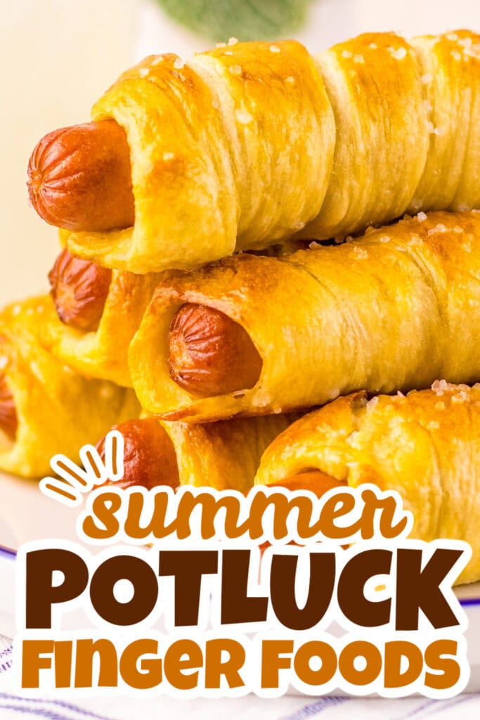 summer potluck finger food - Homemade Pretzel Dogs
