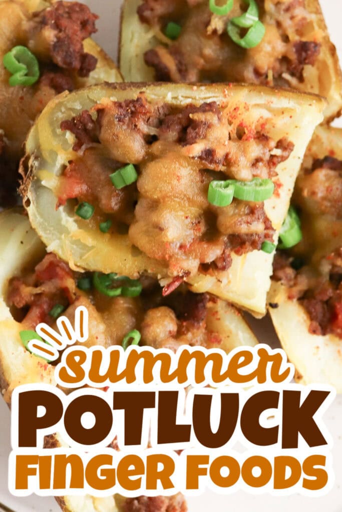 summer potluck finger food - Potato Skin Tacos