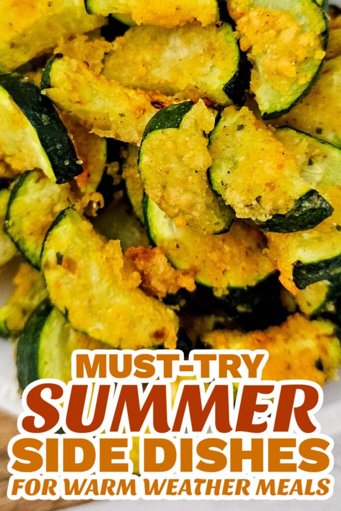 summer side dishes - Air Fried Zucchini Bites with Garlic and Parmesan