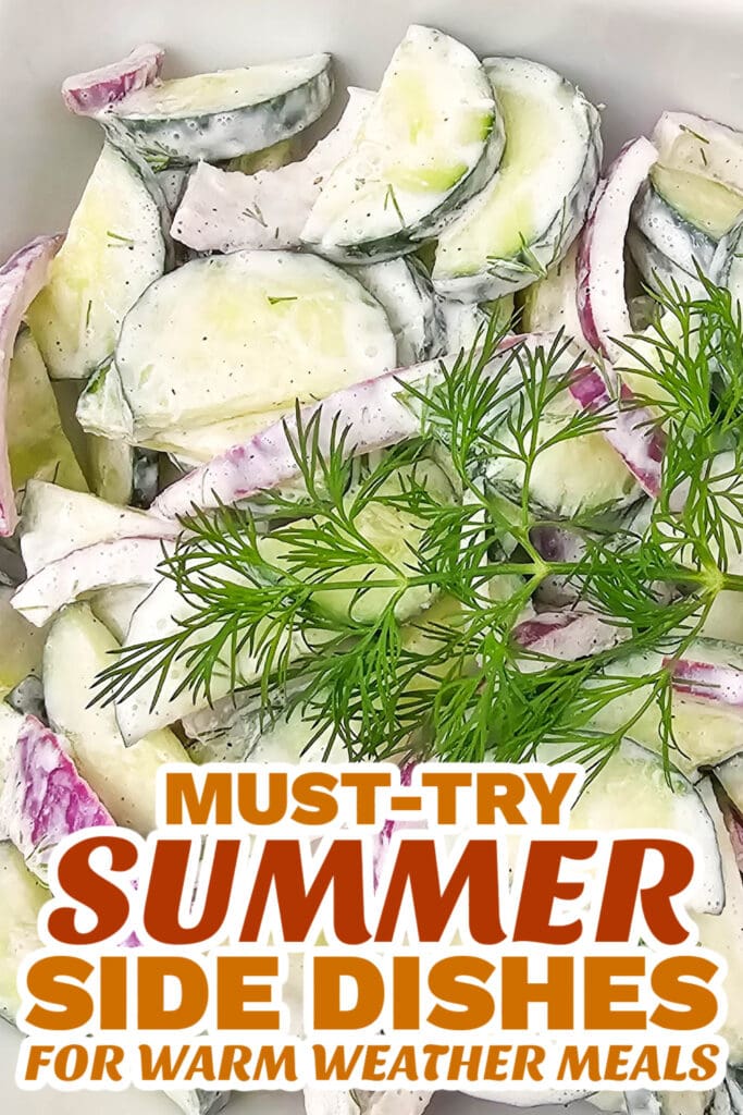 summer side dishes - Creamy Cucumber Salad