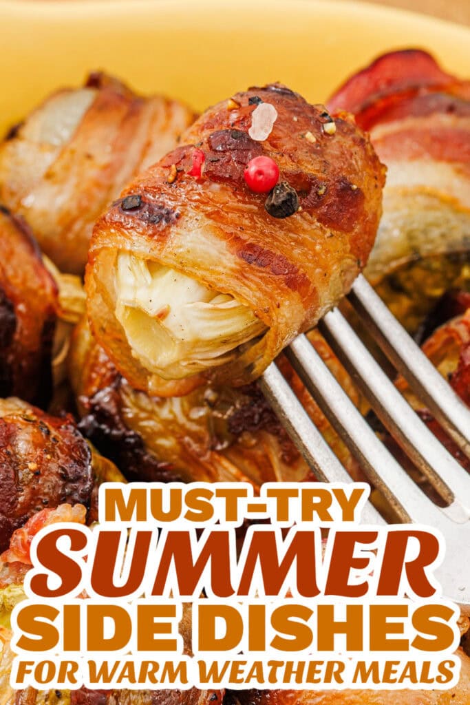 summer side dishes - Maple Glazed Bacon-Wrapped Brussels