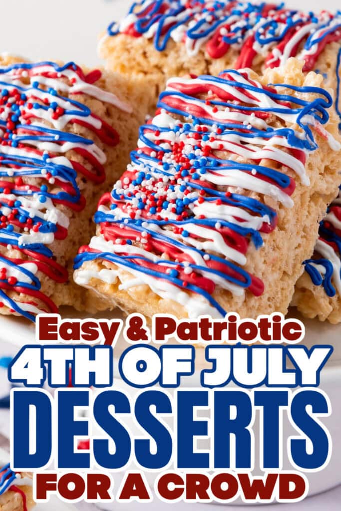 4th of July Desserts -Independence Rice Krispie Treats
