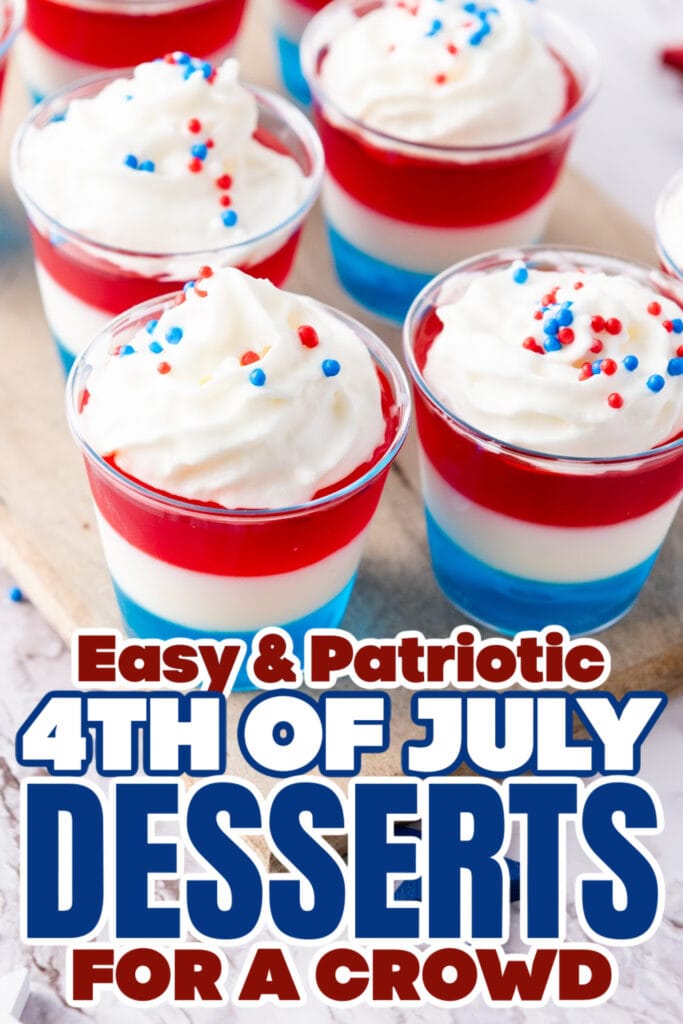 4th of July Desserts -Patriotic Jell-O Shots