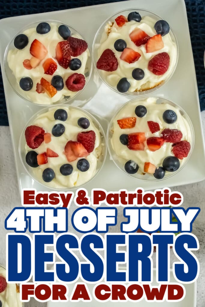4th of July Desserts - Red, White & Blue Trifles