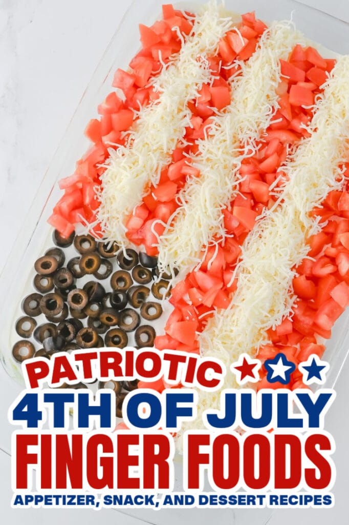 4th of July Food -4th of July Flag Taco Dip
