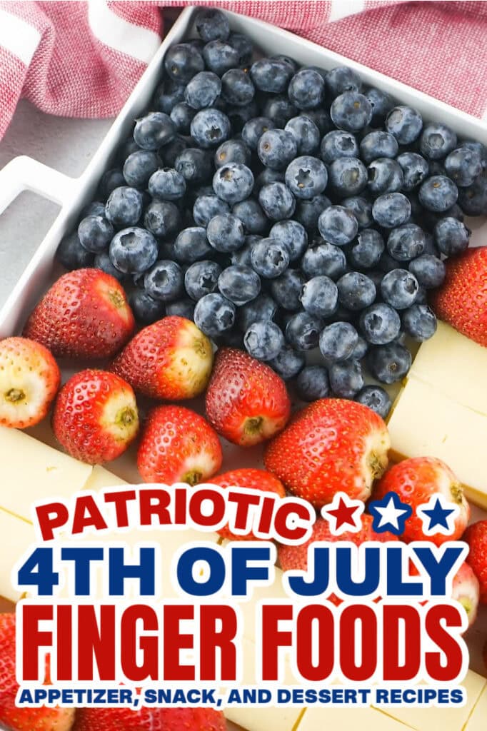 4th of July Food -4th of July Fruit and Cheese Platter
