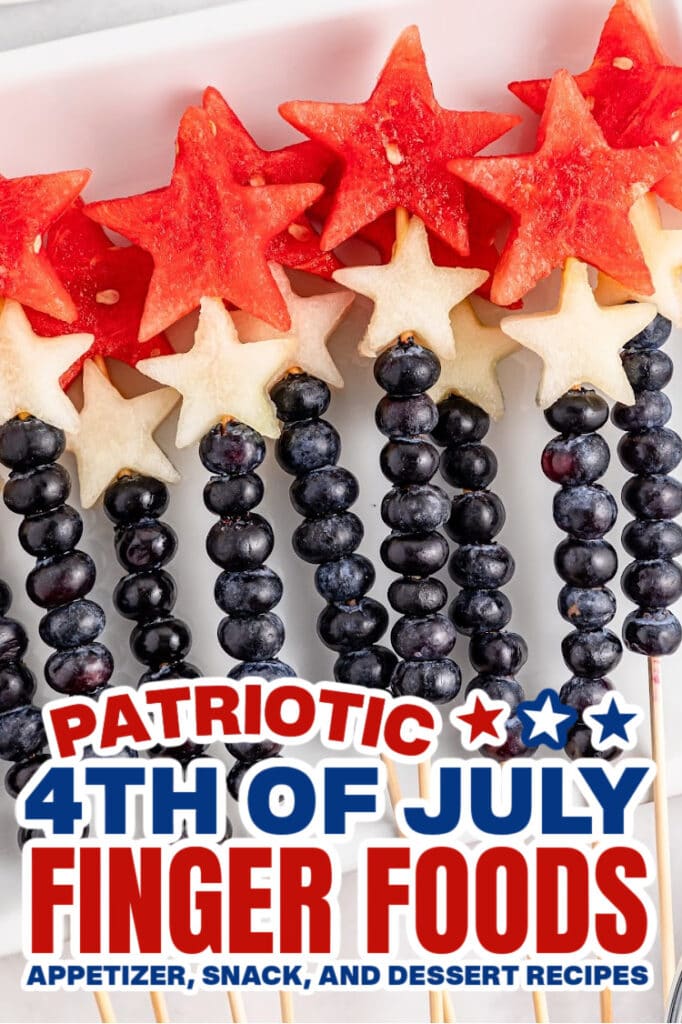 4th of July Food 4th of July -Sparkler Fruit Skewers