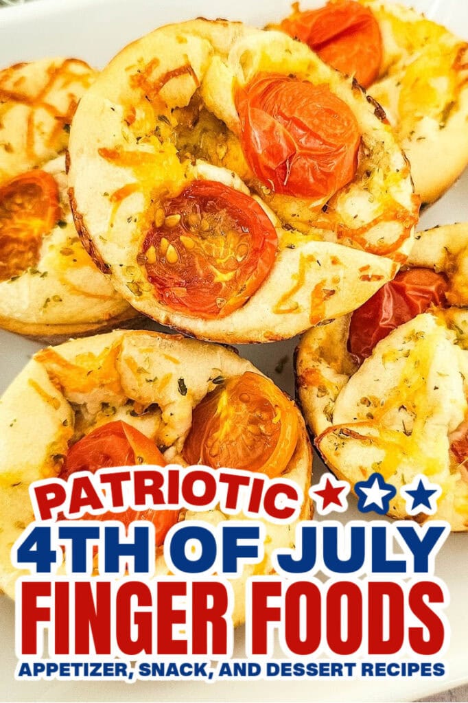 4th of July Food -Cheesy Tomato Focaccia Rolls