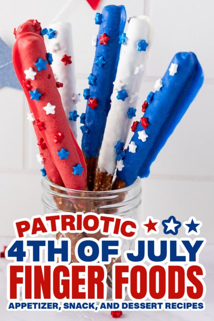 4th of July Food -Firecracker Pretzel Rods