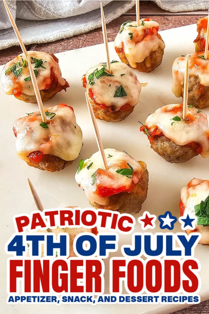 4th of July Food -Mini Meatball Marinara Bites
