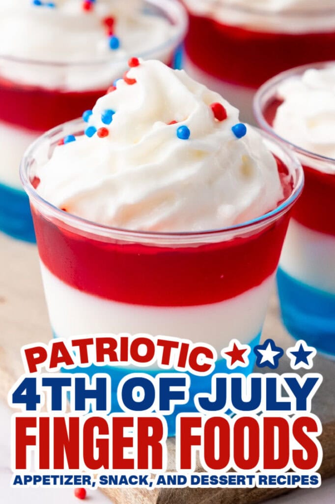 4th of July Food -Patriotic Jell-O Shots