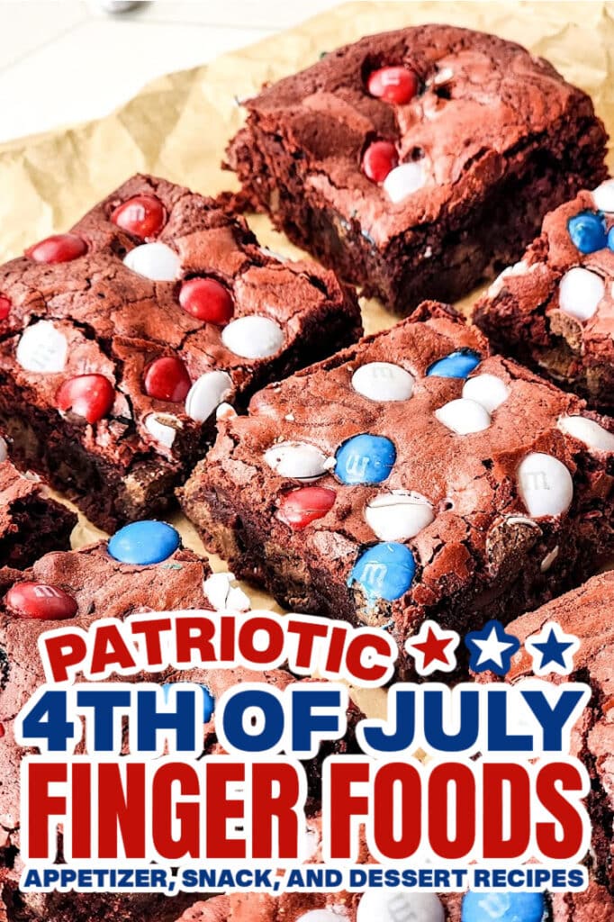 4th of July Food -Patriotic Red Velvet Brownies