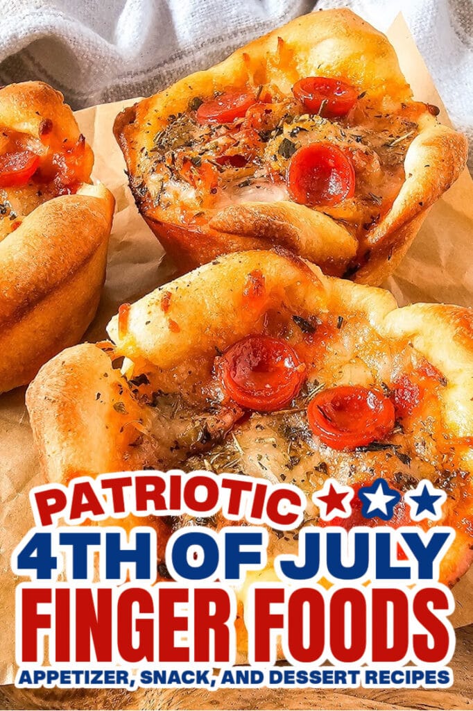 4th of July Food - Pepperoni Pizza Puffs
