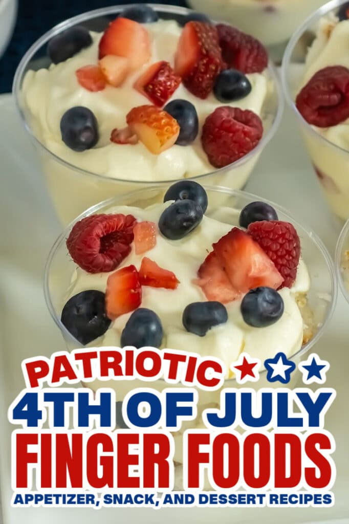 4th of July Food -Red, White & Blue Trifles