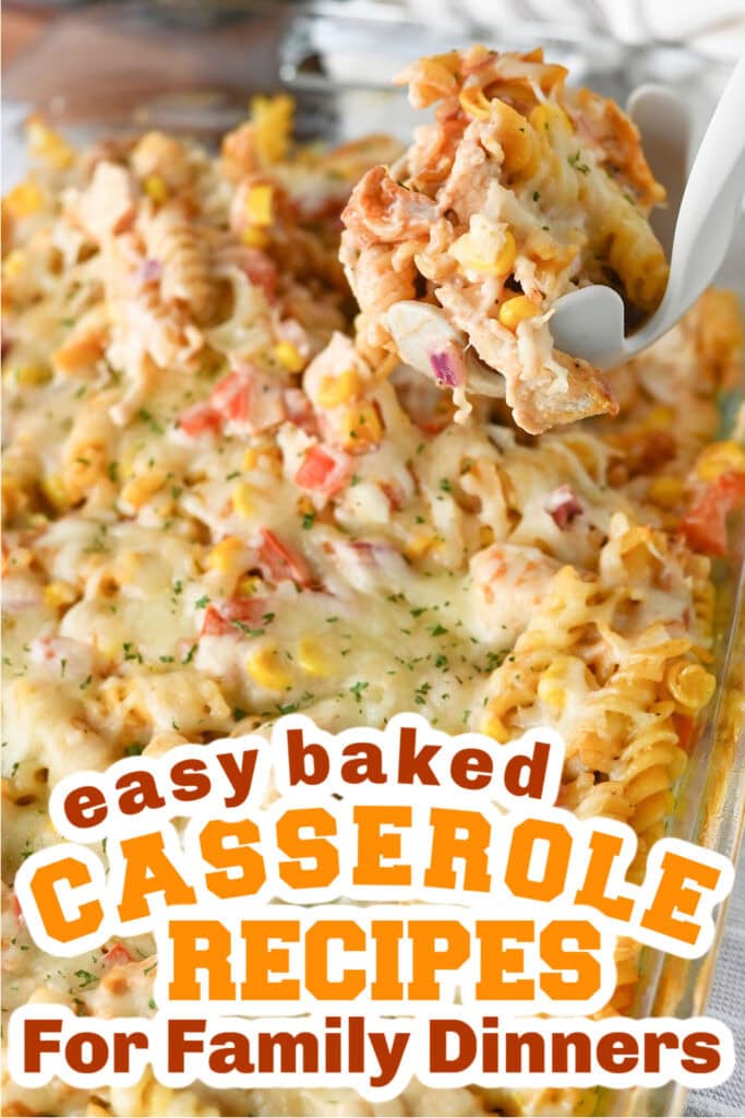 Casserole Recipes - BBQ Ranch Chicken Pasta Bake Casserole