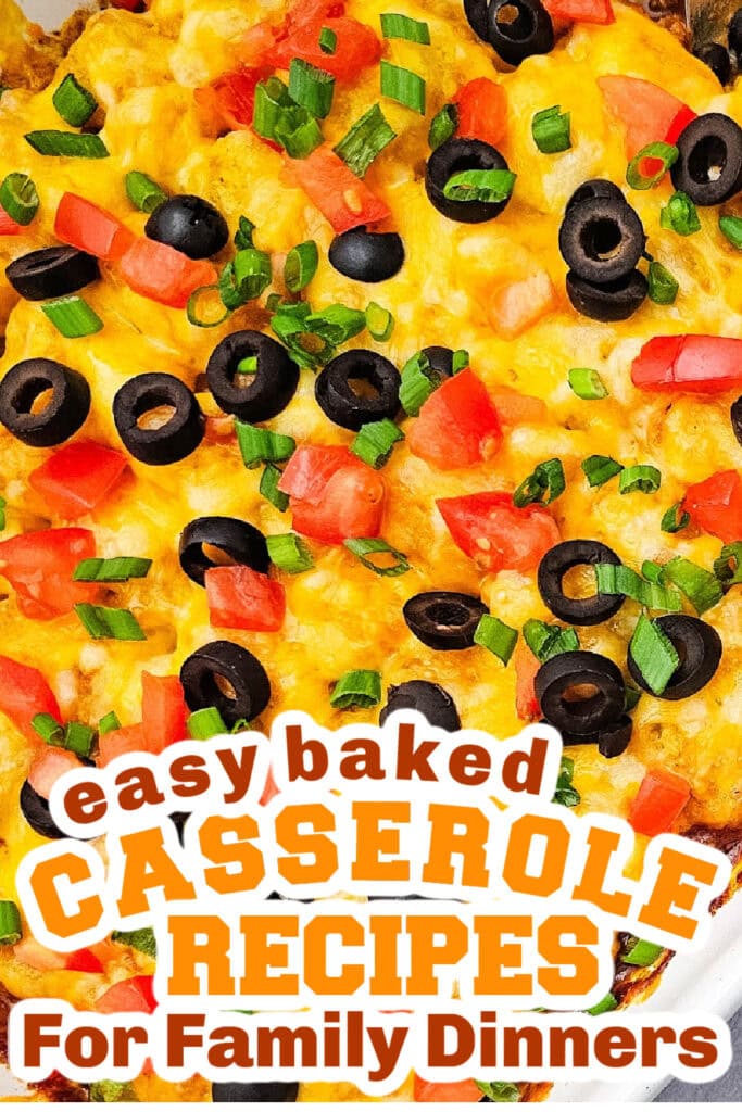 Casserole Recipes - Cheesy Mexican Taco Tater Tot Casserole