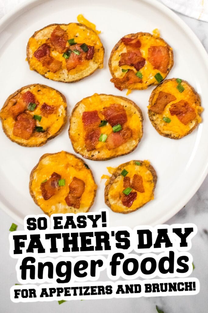 Father's Day Finger Foods - Air Fryer Bacon and Cheese Potato Slices