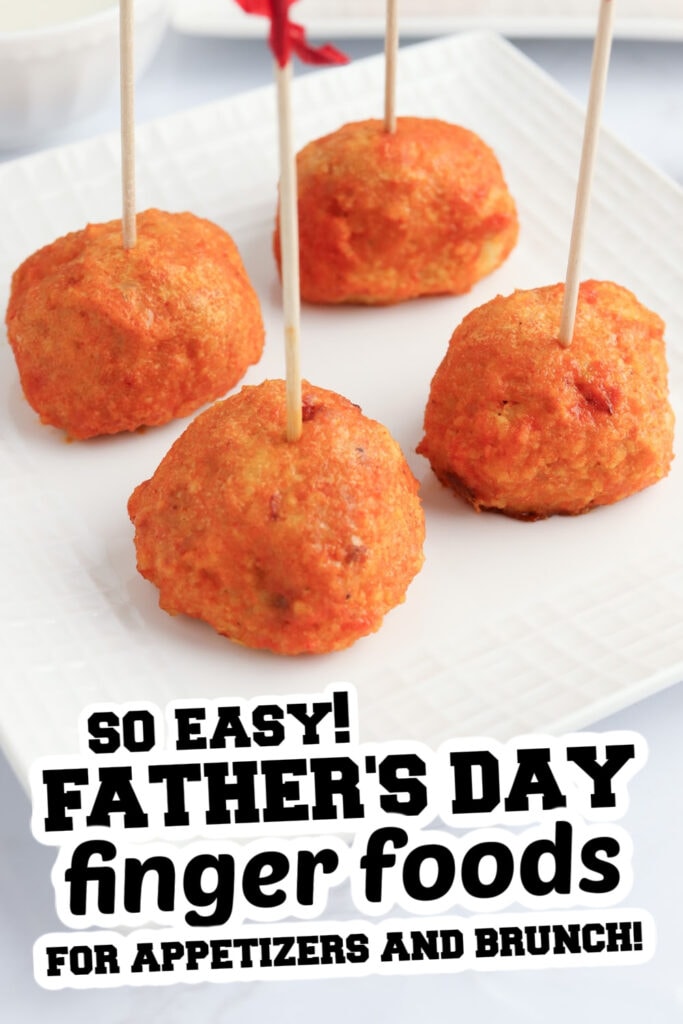 Father's Day Finger Foods - Buffalo Chicken Meatballs