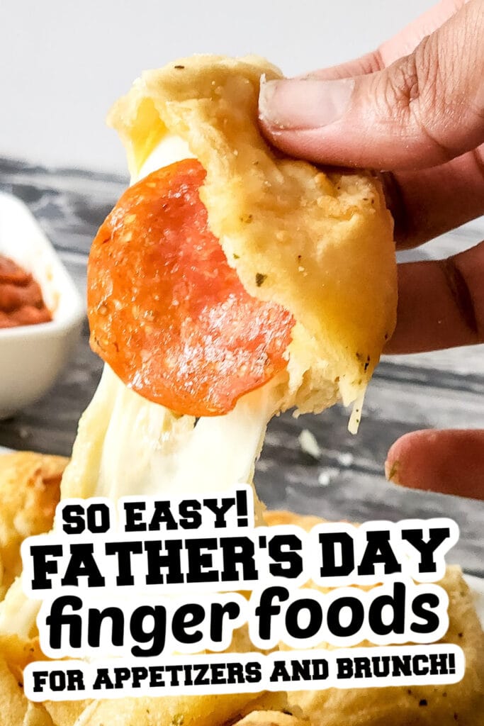 Father's Day Finger Foods - Cheesy Pepperoni Pizza Biscuits