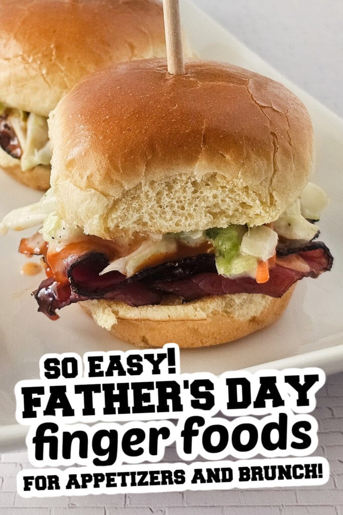 Father's Day Finger Foods - Pastrami Slaw Sliders