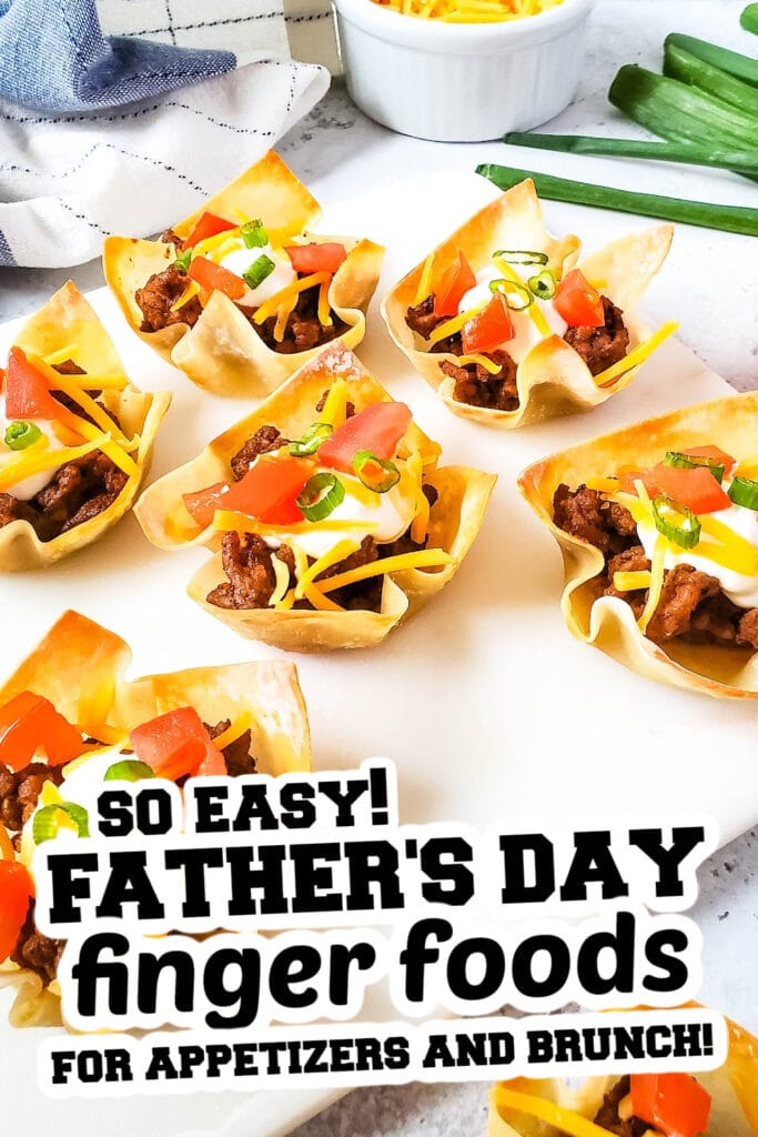 Father's Day Finger Foods - Taco Wonton Cups (1)