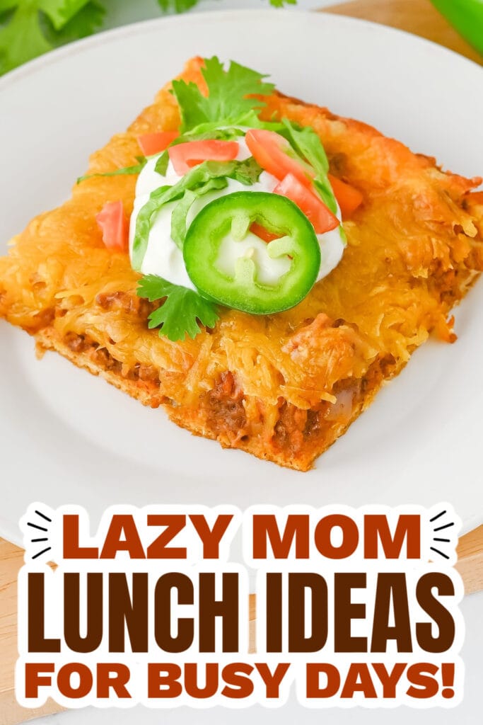 Lazy Mom Lunch Ideas - Ground Beef Crescent Roll Taco Bake copy