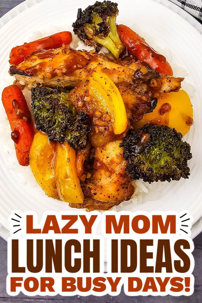 Lazy Mom Lunch Ideas - Sheet Pan Honey Garlic Chicken and Veggies copy