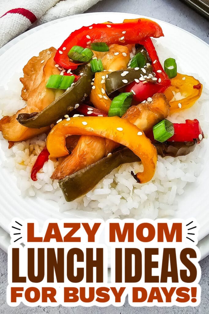Lazy Mom Lunch Ideas - Sheet Pan Teriyaki Chicken and Peppers copy