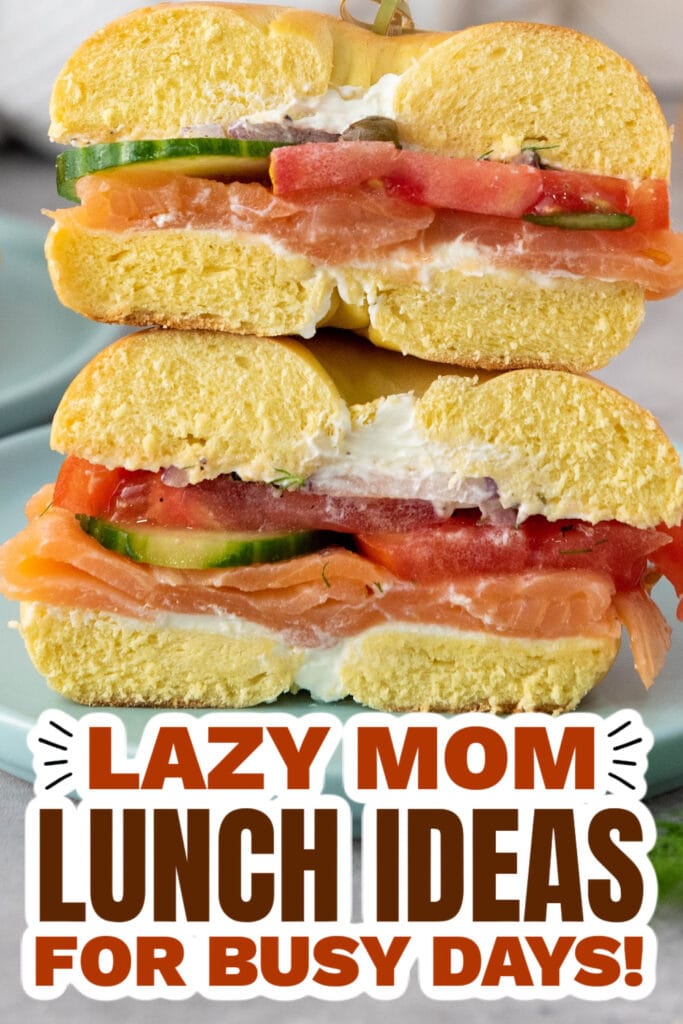 Lazy Mom Lunch Ideas - Smoked Salmon Bagel with Veggies copy