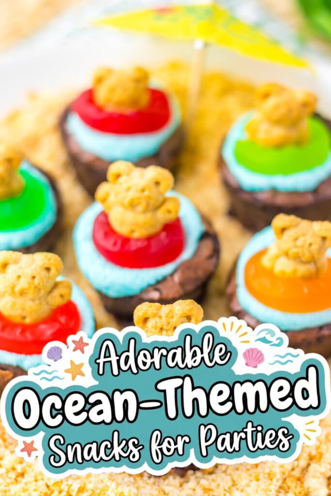Ocean -Themed Snacks - Beach Brownie Cups