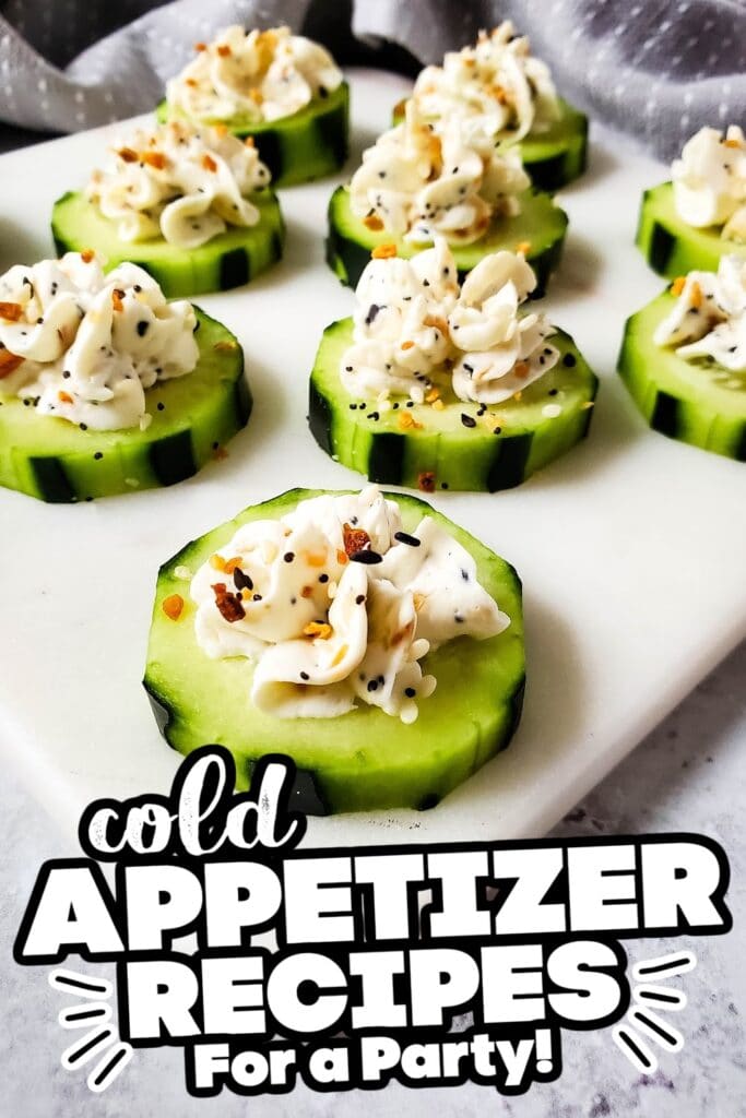 cold appetizer - Bagel Cucumber Bites 